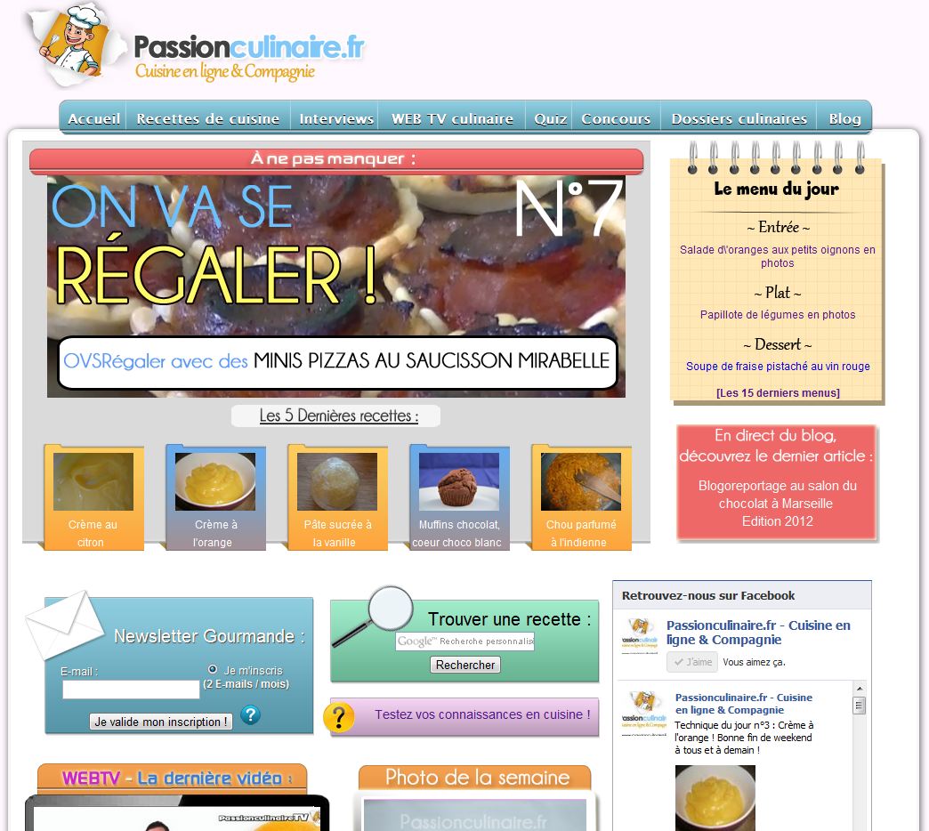 Détails : Passion culinaire : Recettes de cuisine, dossiers, reportages, cadeaux et bien plus !