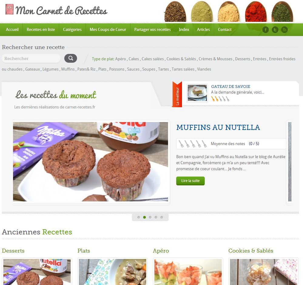Détails : Mon carnet de recettes