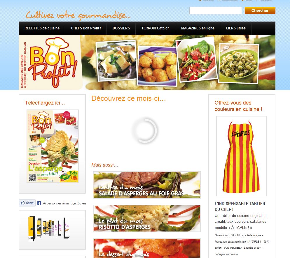 Détails : Magazine Bon Profit, le site