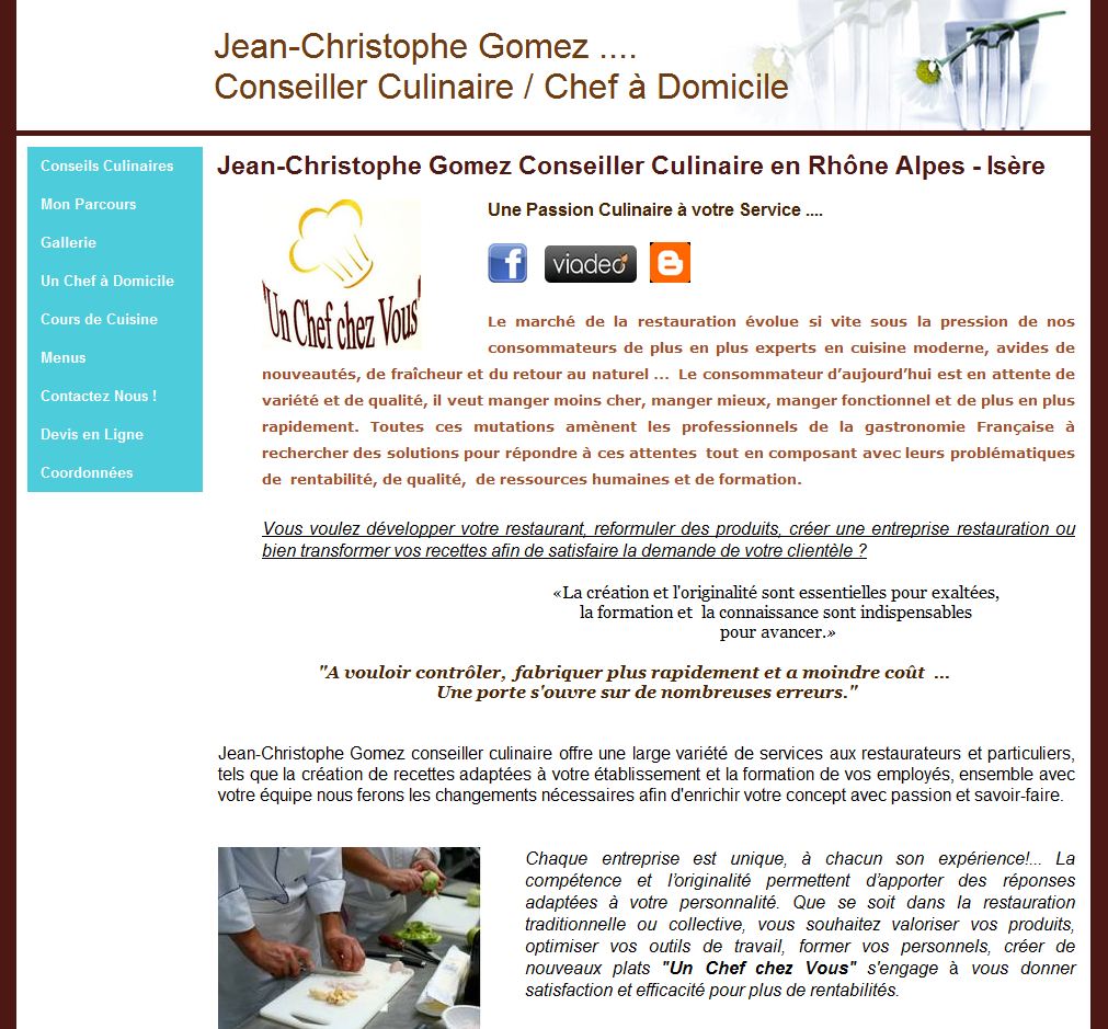 Détails : Chef à Domicile