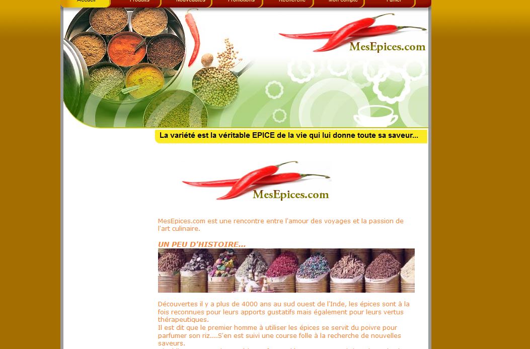 Détails : Accueil - Vente en ligne d'épices, herbes aromatiques, poivres, piments, thés et accessoires à petits prix. Livraison sous 48 heures..