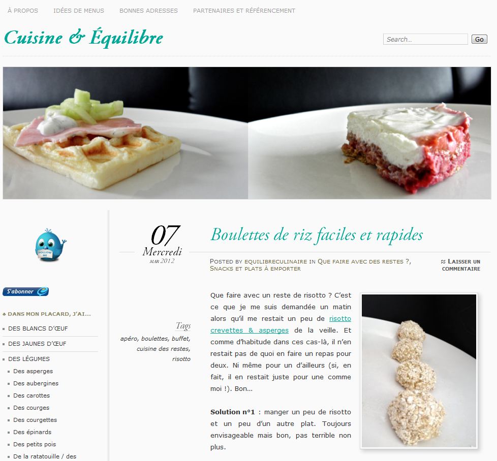 Détails : Cuisine & Équilibre